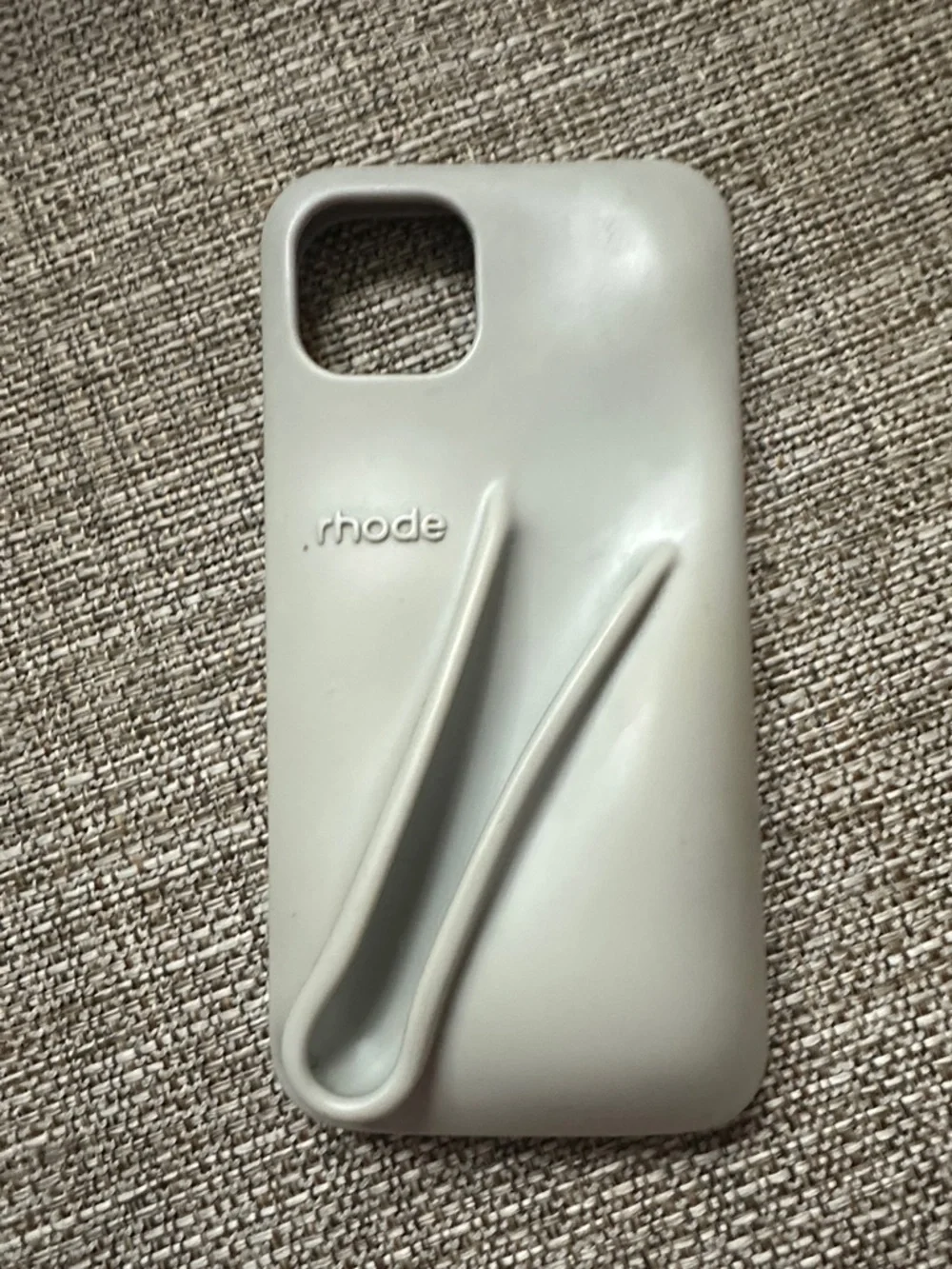 RHODE Silicone Phone Case with Built-in Grip Strap - Light Gray